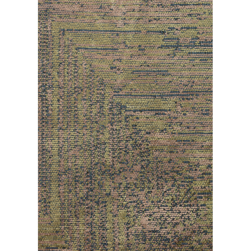 Tapis traditionnel à motif géométrique, Carré 9 pi