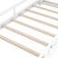 Lit plateforme simple en bois avec éclairage à DEL intégré, tête de lit avec rangement et garde-corps-1774556018