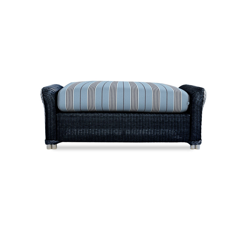 Reflections Outdoor Ottoman, Hansen Sky, Ebony