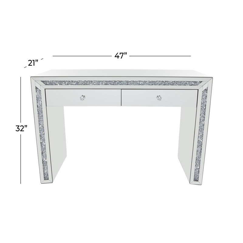 47'' Glass Top Console Table
