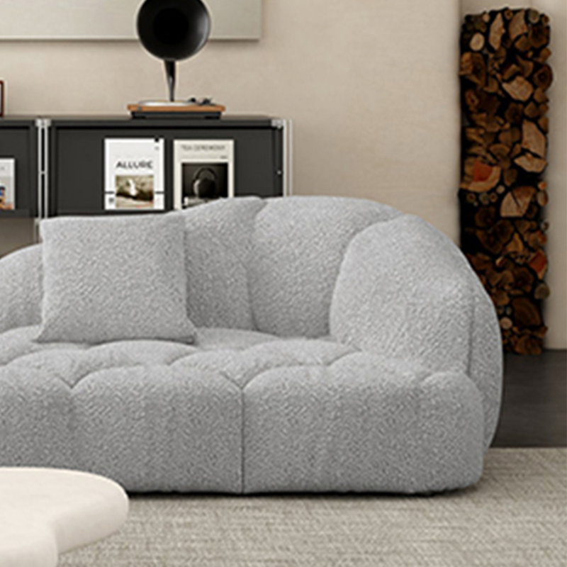 Canapé Marshmallow, Gris clair, H 27,55 po x l 74,8 po x P 45,27 po