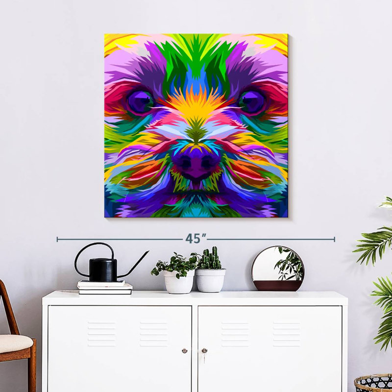 Brampt Colorful Yorkie, 30" H x 30" W