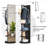 69"X16" 360掳 Rotating Solid Wood Full-Length Accent Mirror - Hook Storage Rack Coat Rack-868952359-868952358