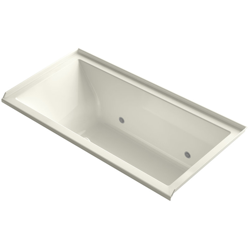 Underscore 60" x 30" Air Bathtub, Cachemire, Droite