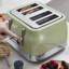 Swan Retro 4 Slice Toaster with 7 Browning Levels for Toast, Breakfast Muffins and Bagels, Removable Crumb Trays, Defrost/Reheat/Cancel, Cord Storage, Non-Slip Feet, 1860W-123431478