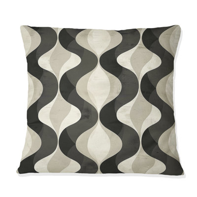 Coussin Black Retro Wave - Mid-Century
