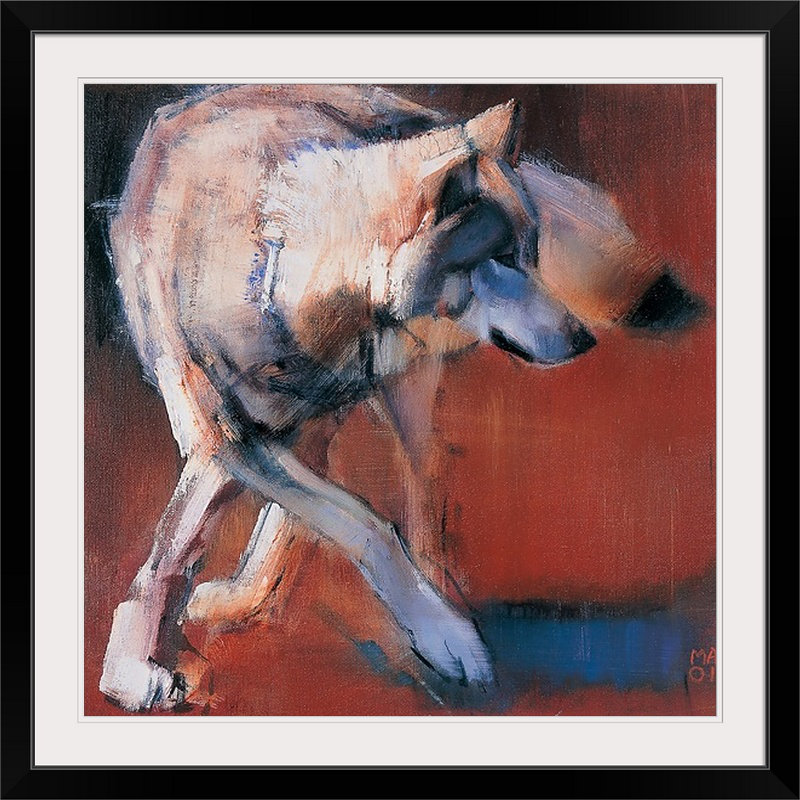 «Yusef De Siberie, 2001 (Oil Print)» par Mark Adlington, impression, H 24 po x l 24 po x P 1 po, Cadre noir