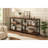 70.9" Extra Long Console Table With Storage Shelves, 3-Tier Industrial Sofa Table Behind Couch, Modern Entryway Table With X-Frame Metal Design, Narrow Hallway Bookshelf For Living Room, Rustic Brown-1168683295