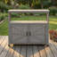 Armoire de rangement pour patio avec panneaux à lattes - Table de buffet en bois durable pour tous les climats-1459612694