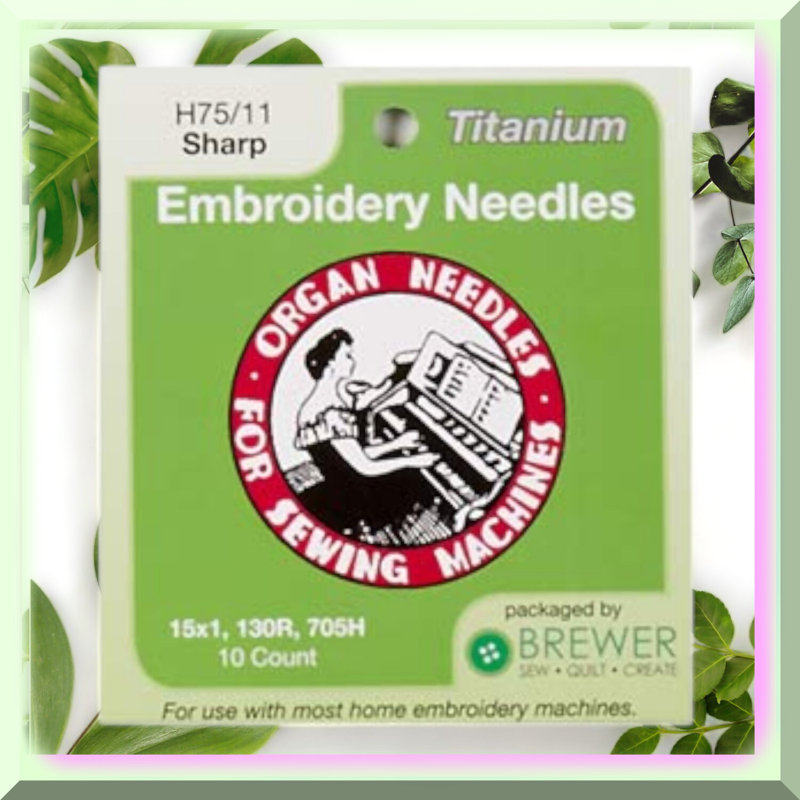 Titanium Flat Shank Embroidery Needles 75/11