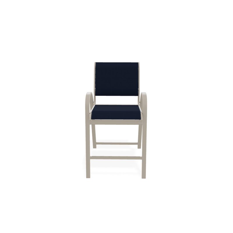 Tabouret de bar 42 po Holna, Bleu marine 13D Sunbrella®, Désert texturé