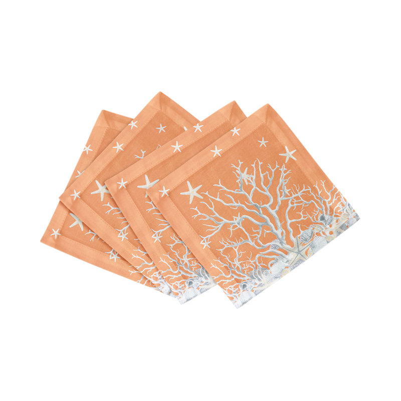 Square Napkins, Peach