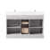 Currahee 54'' Free-standing Double Bathroom Vanity with Engineered Stone Vanity Top