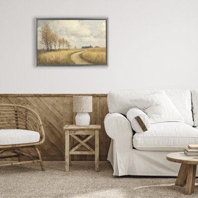 Cadre flottant Wheat Road Path, conception de Petal Prints Design
