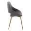 Chaises d'appoint rembourrées en similicuir Najrin avec pieds en cuivre antique-92718675