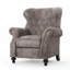 Fauteuil inclinable avec accoudoirs roulés gris brun Accents