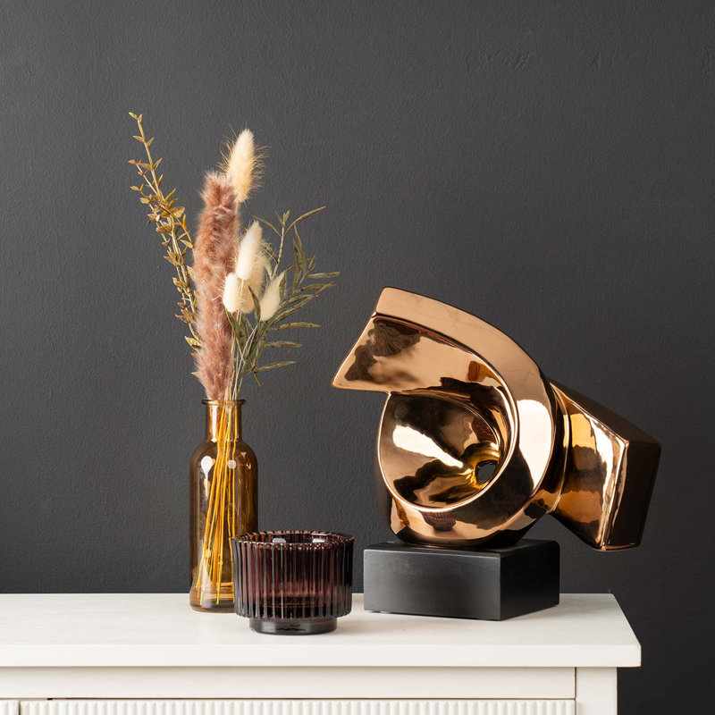 Modern Accents Home Tabletop Decor, Abstract Sculpture for Living Room, Black/Brown