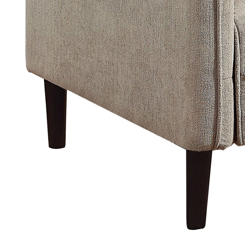 Fauteuil capitonné en chenille de 33 po de largeur Klarc, Chenille taupe