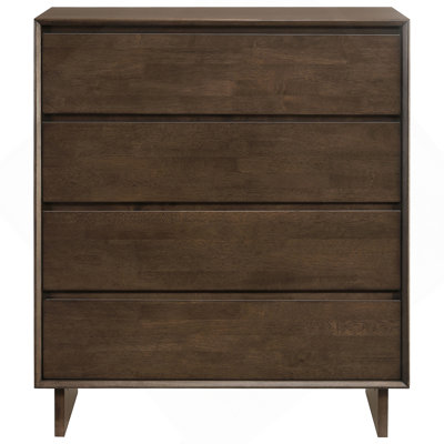 Commode 4 tiroirs brun chaud