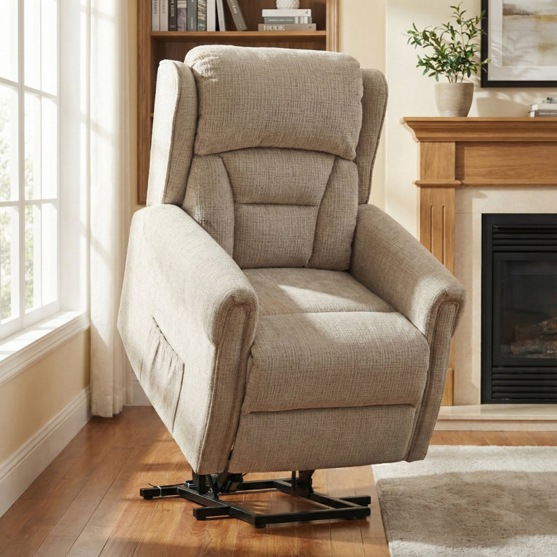 83cm Wide Lift Assist Standard Recliner, Beige