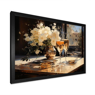 Champagne Blooms Bubbles And Bliss I - Champagne, art mural
