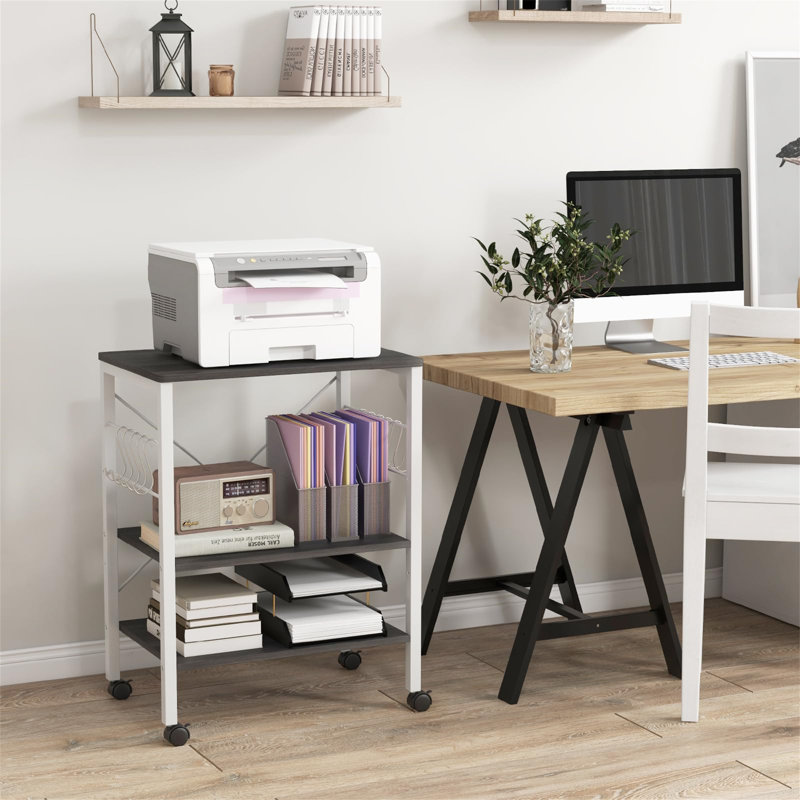 Wood Bar Cart, Black