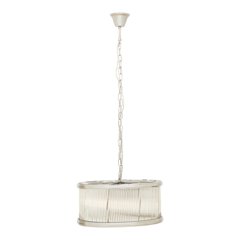 Amaud 6 - Light Silver Drum Pendant