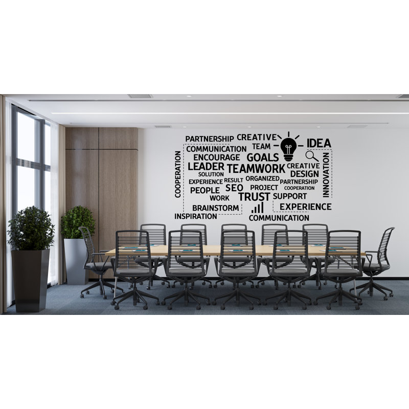 «Teamwork», décoration murale, décalcomanie de bureau, idée créative, travail d'équipe, travail d'inspiration, décoration de bureau, autocollants, murale, 140LU