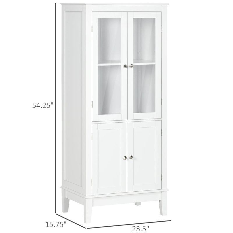 Armoire de salle de bain autoportante Cahlin, Blanc