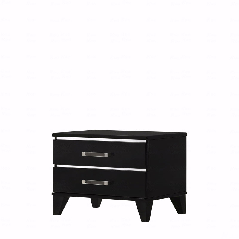 Table de chevet noire