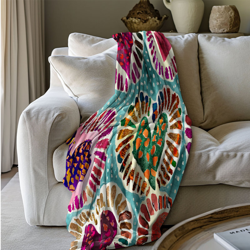 Heartbeat Hues Throw Blanket, 50" W x 60" L