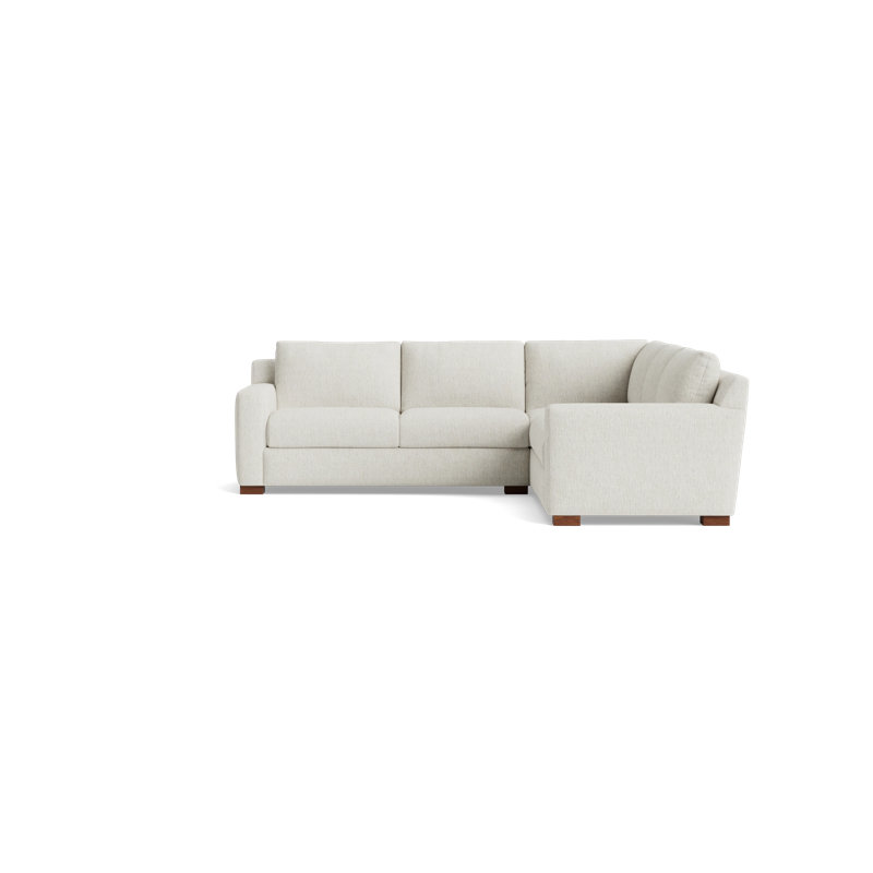 Catalina Sectional, Performance Chenille - Snow, Right Hand Facing