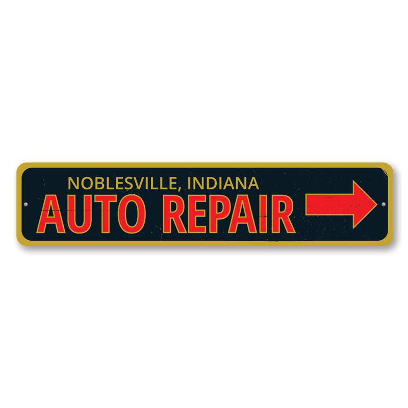 Enseigne en aluminium Garage Garage, H 4 po x l 18 po x P 0,04 po