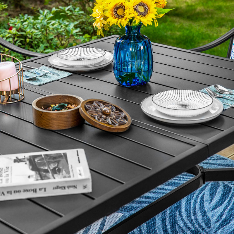 Ausby 8 - Person Patio Dining Set with Rectangular Table