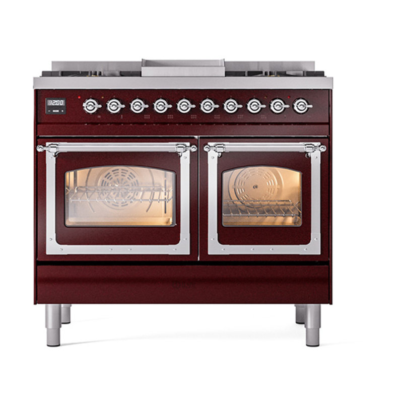 ILVE Nostalgie II Noblesse 40 in Dual Fuel Range, 91 cm H x 61 cm W, Natural Gas