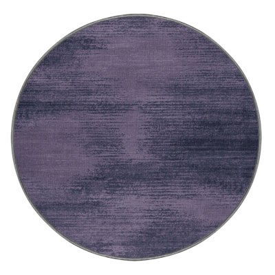 Machine Washable Abstract Purple Area Rug