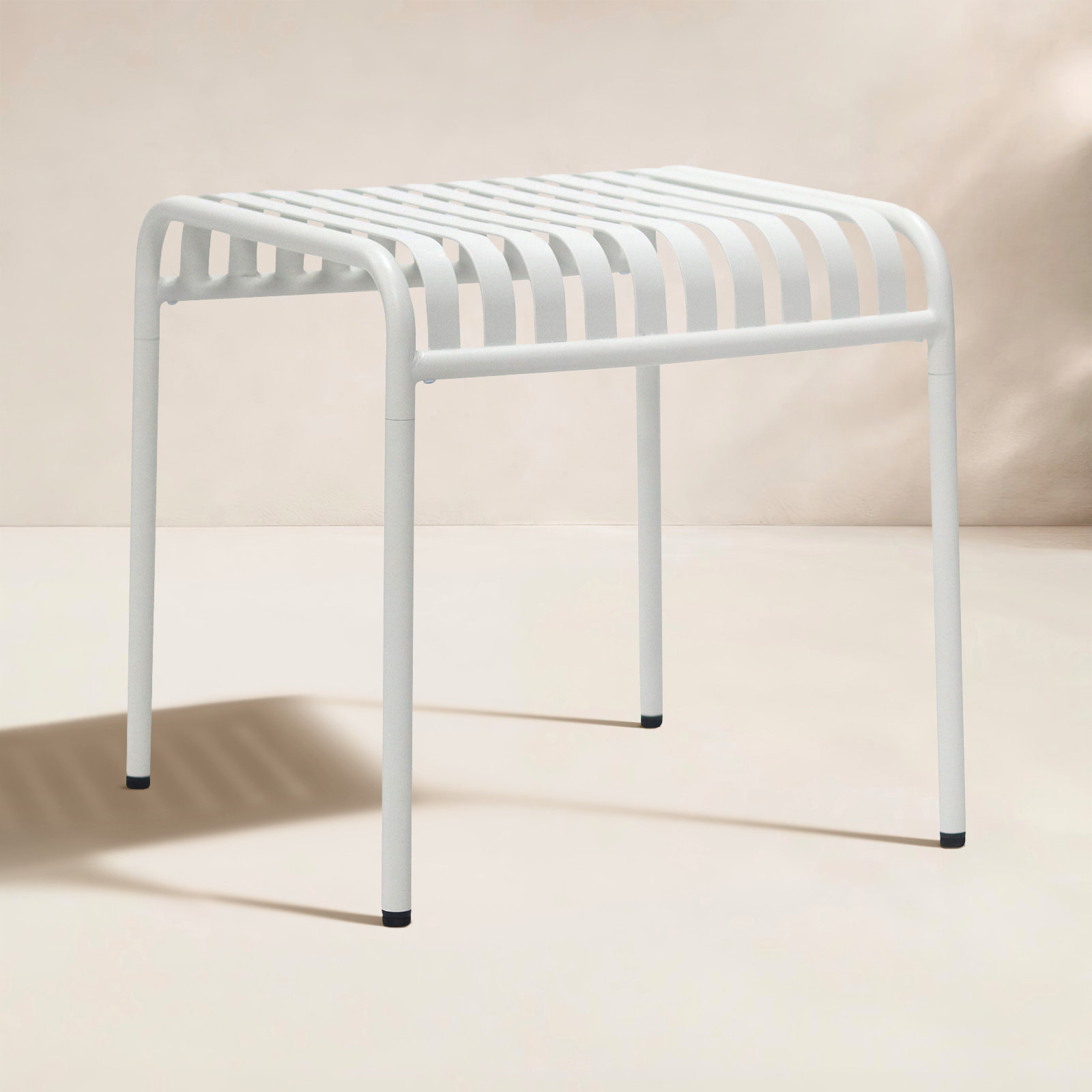 Winchester Outdoor Patio Side Table, White, White