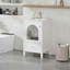 Meuble-lavabo de salle de bain avec lavabo, armoire de salle de bain avec porte en verre à fermeture douce, un tiroir,-1573064587