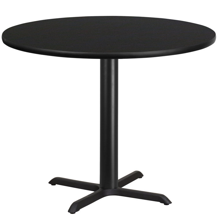 Carrus Round Laminate Dining Table Top with X-Shaped Base