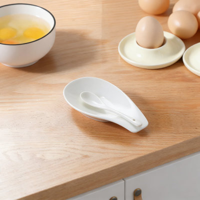 Ceramic Spoon Rests Set Of 4, Porcelain Sauce Dish And Utensil Holder For Cooking, Buffet, And Dining, Easy-Clean Dishwasher Safe Design