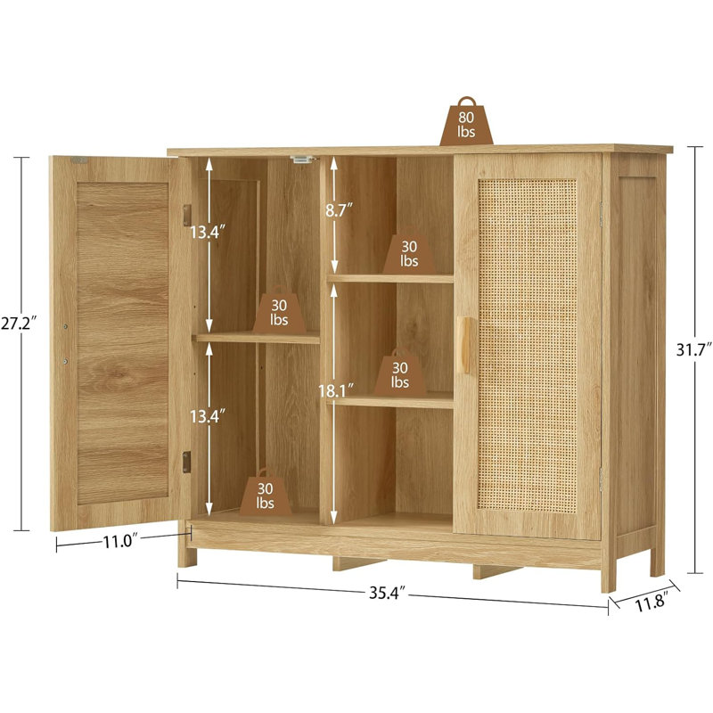 Ferrina Bathroom Cabinet, Natural