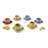 Dripping pack of 6 pieces of coffee cups w/saucers