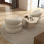 Fauteuil demi-tonneau rembourré et pivotant-583774006