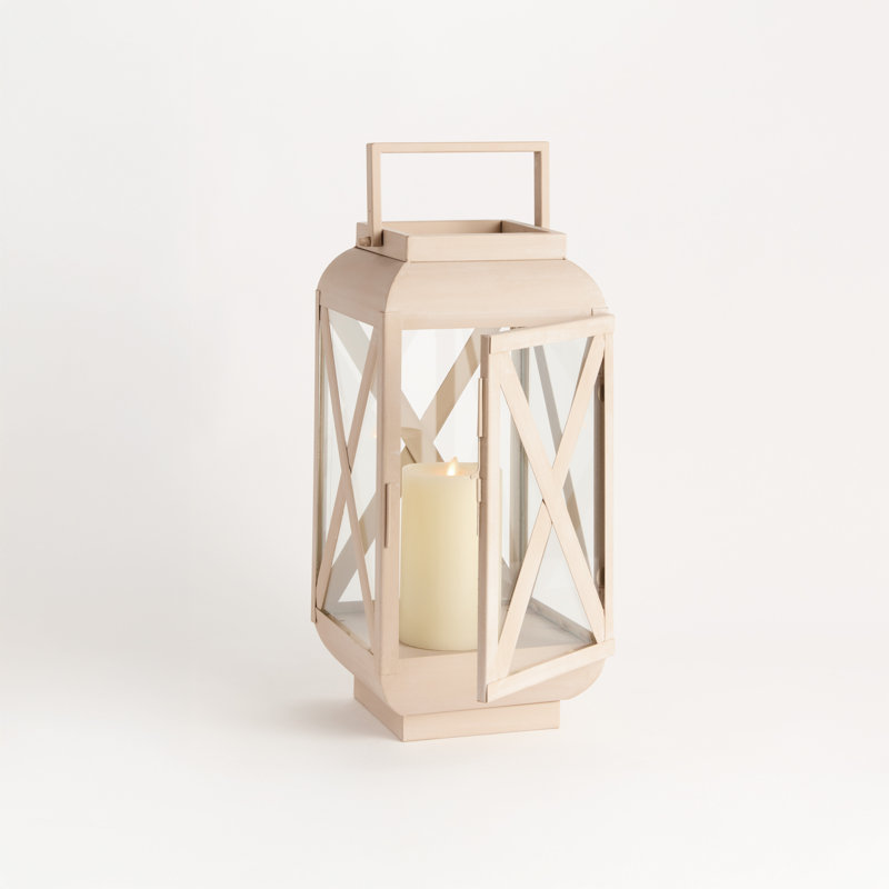 Strata Metal Sandstone-Finish Outdoor Lantern Small, Small