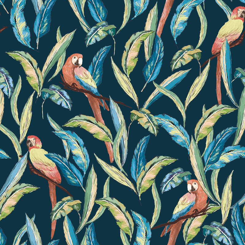 Churdan Wallpaper Roll, Indigo