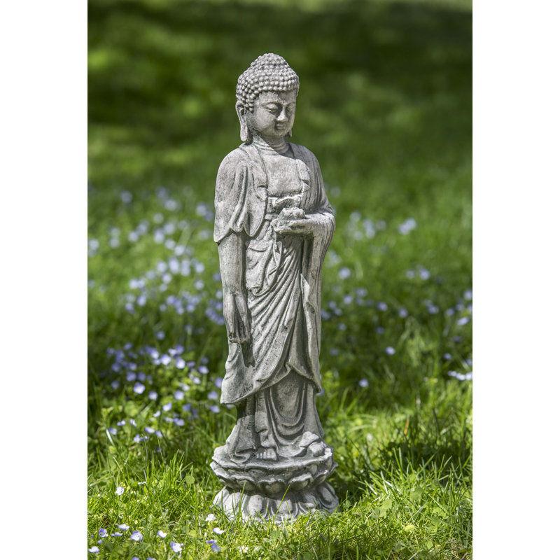 Standing Lotus Buddha Statue, Alpine Stone
