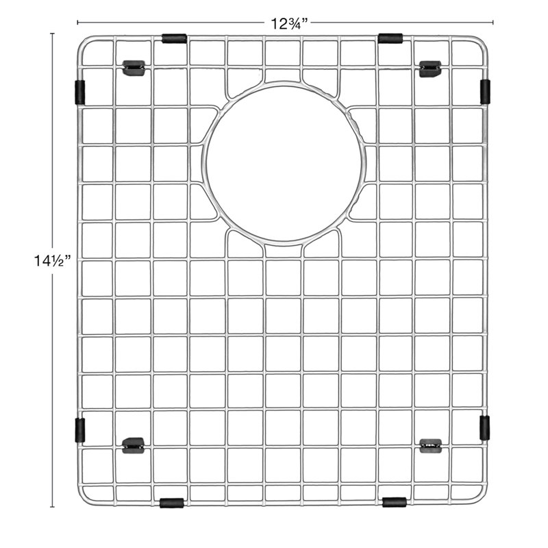 Karran 12-3/4 In. X 14-1/2 In. Stainless Steel Bottom Grid Fits Qt-720/Qu-720