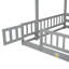 Lit superposé simple au-dessus de double en bois massif avec glissade, escalier de rangement et garde-corps de sécurité-1021637116