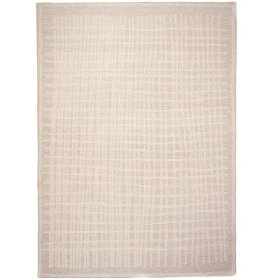 Graysie Performance Hand Tufted Wool Geometric Indoor Rug
