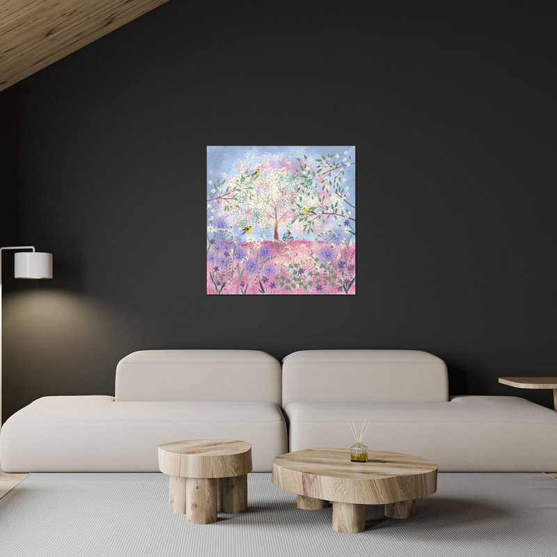 «Periwinkle Spring Flora» par Joy Laforme - impression non encadrée, H 36 po x l 36 po x P 0,25 po